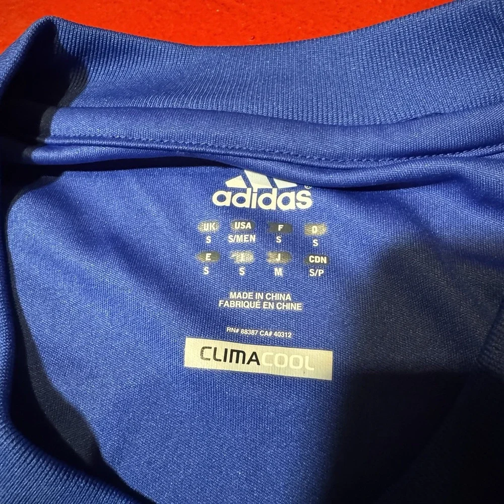 CHELSEA FC 2012/2013 HOME FOOTBALL SOCCER SHIRT JERSEY BLUE ADIDAS ADULT S GOLD